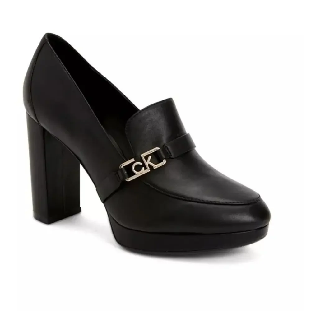 CALVIN KLEIN Pressy Platform Moc Leather Pumps 3